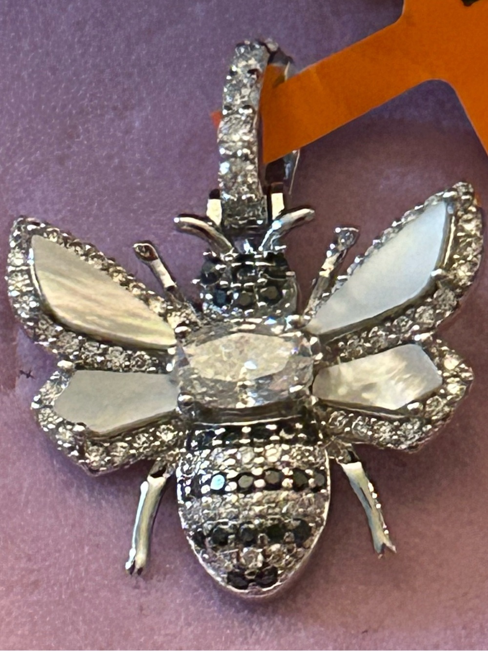 2.00CTW Moissanite Bumblebee 🐝 Pendant Necklace 925 Sterling Silver w/Open Bail